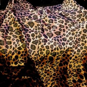 Silky Soft Figure Skimming Deep Chocolate Leopard Dress Size L